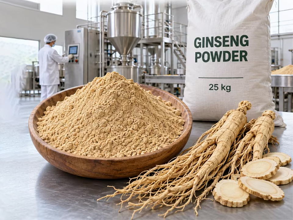 Ginseng root powder as a botanical powder ingredient for bulk nutraceutical formulation and manufacturing