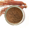 Red ginseng root powder with whole ginseng roots for dietary supplement and botanical ingredient formulations