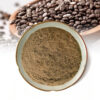 Top view of fine chia seed powder for botanical ingredient and nutrition powder formulations