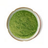 Top-view kale powder presentation for sachets and nutrition powder blend formulations