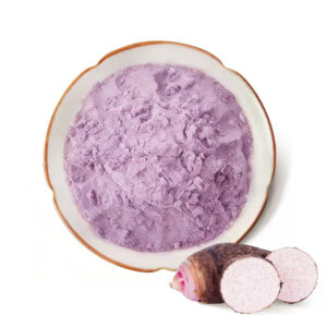 Taro powder with whole and sliced taro corms for beverage mixes and nutrition powder formulation