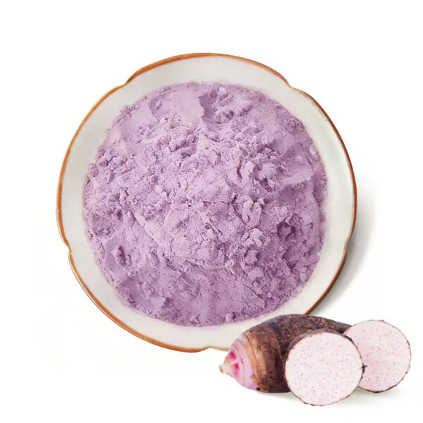 Taro powder with whole and sliced taro corms for beverage mixes and nutrition powder formulation